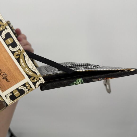 NYC Cigar Box Novelty Purse Bag Beaded Skyline Funky Style - Picture 7 of 12